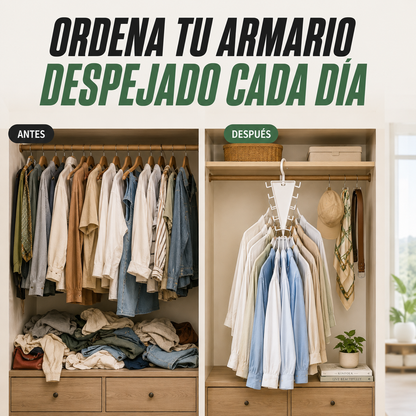 ¡30% de Descuento! | Soporte ahorrador de espacio para perchas