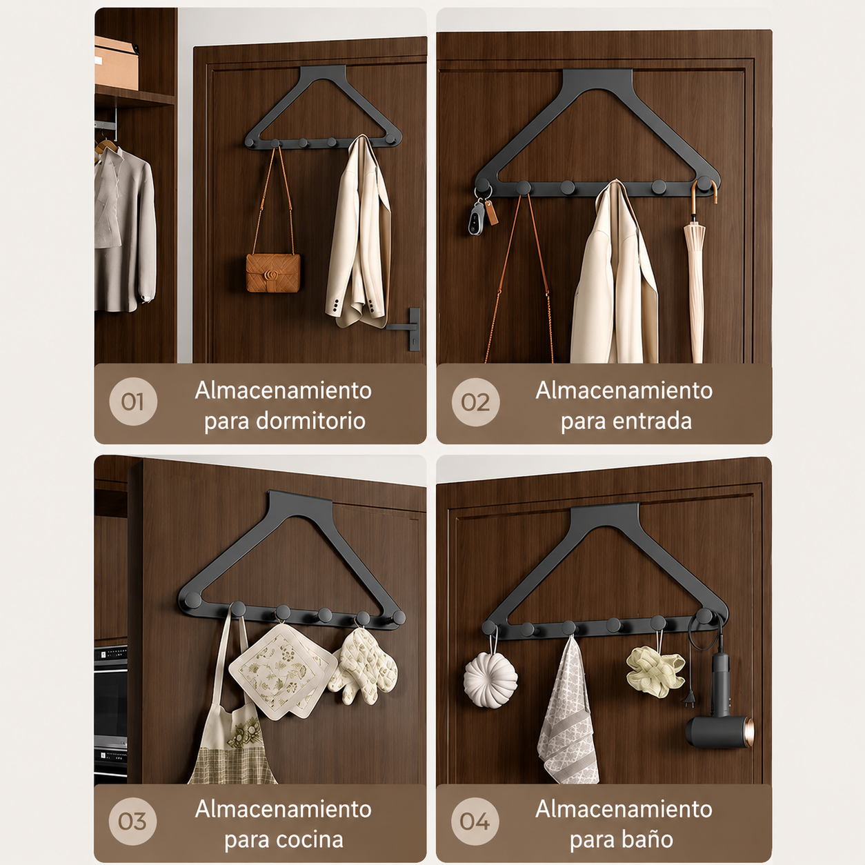 Perchero Multifuncional para Puerta 🚪