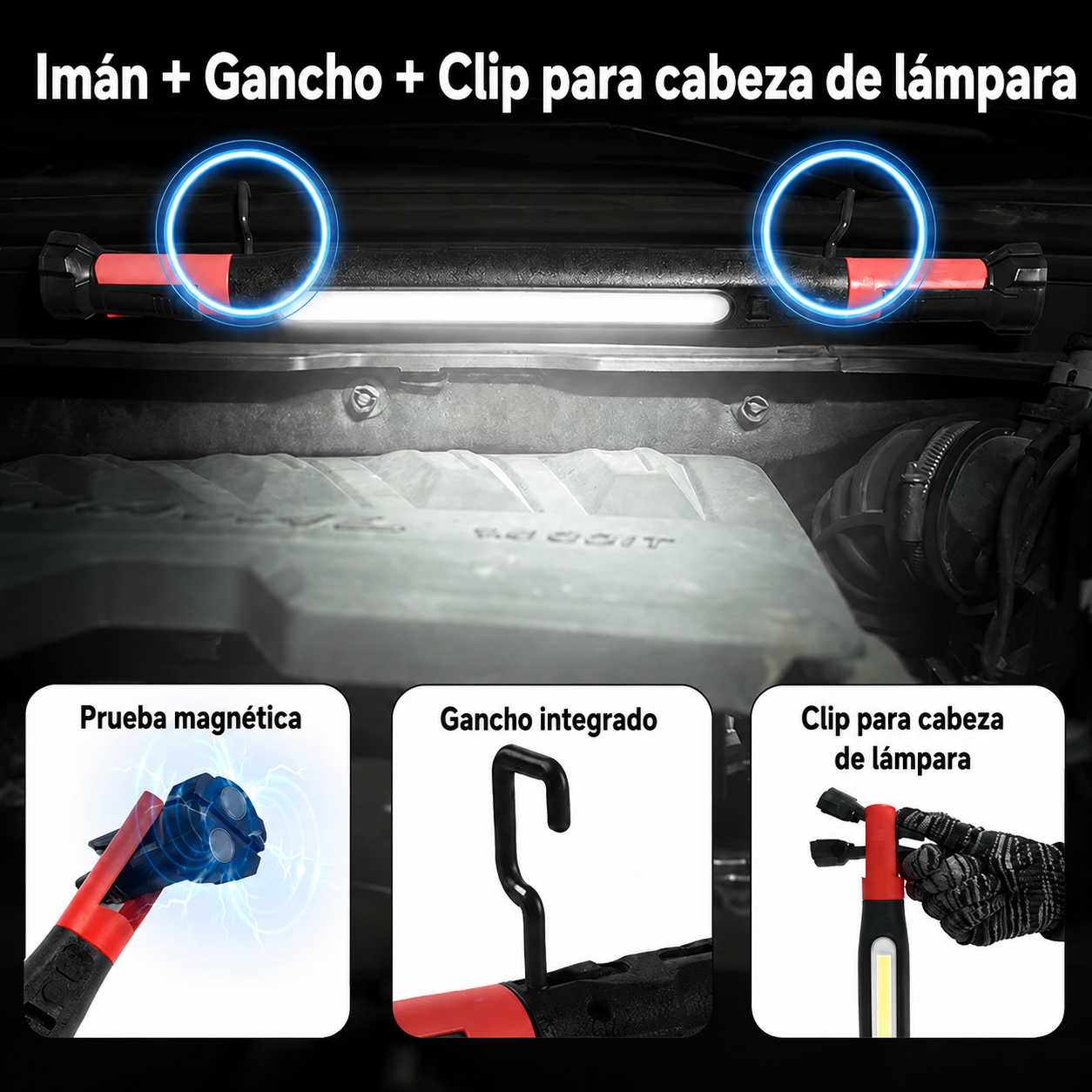 Lámpara LED Magnética de Trabajo 🔦 ⭐