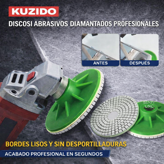 🔥Juego de 3 discos abrasivos diamantados profesionales