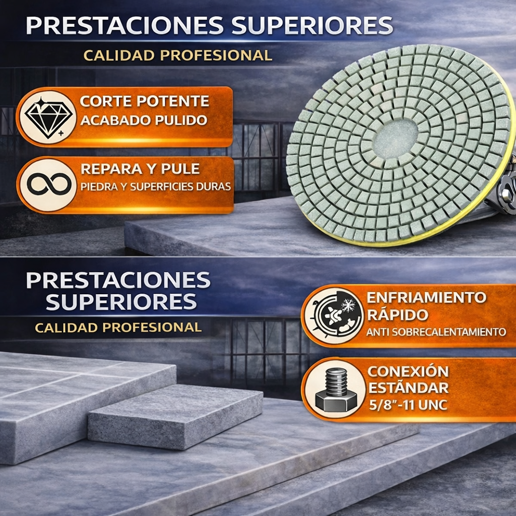 🔥Juego de 3 discos abrasivos diamantados profesionales