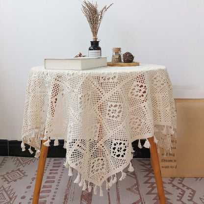 💖Mantel de ganchillo de algodón vintage