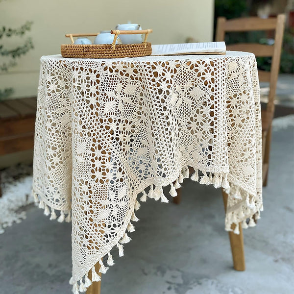 💖Mantel de ganchillo de algodón vintage