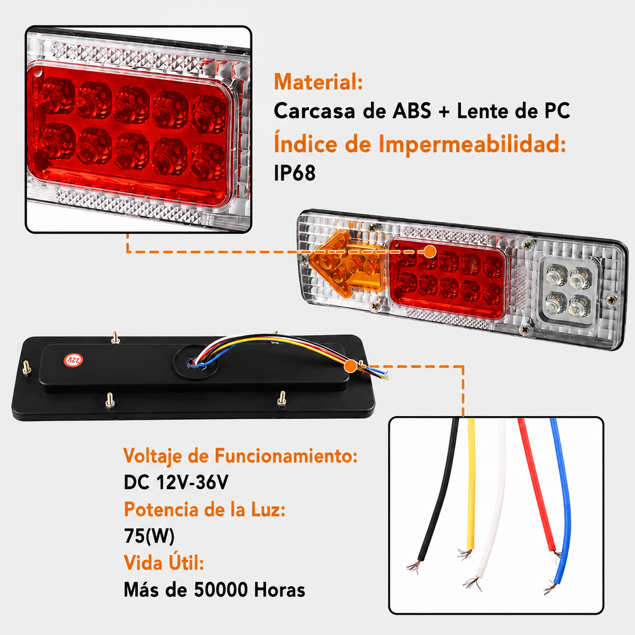 Luz Trasera LED Multifunción 🚦