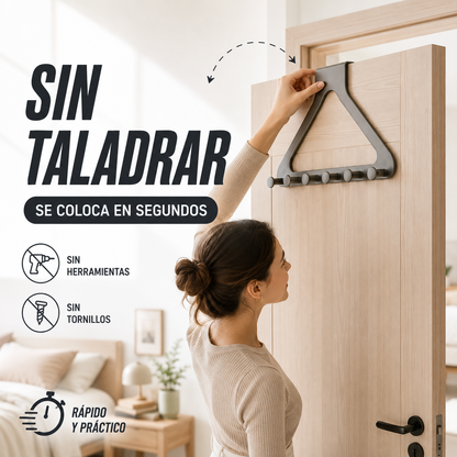 OFERTA ESPECIAL | Perchero colgante sobre puerta con ganchos
