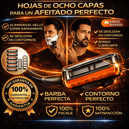Maquinilla de afeitar de seis hojas para hombre