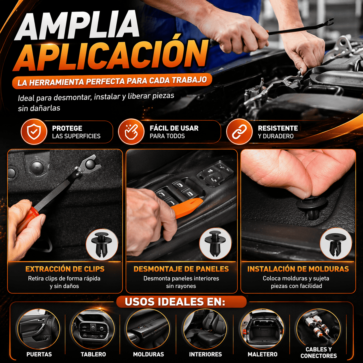 Kit de 725 piezas de clips de fijación para coche