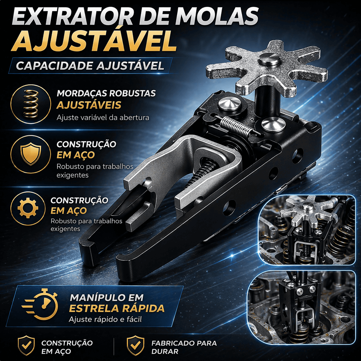 Compresor de muelles de válvulas en cabeza