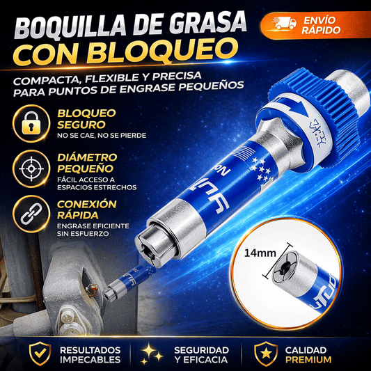 Boquilla de grasa con bloqueo