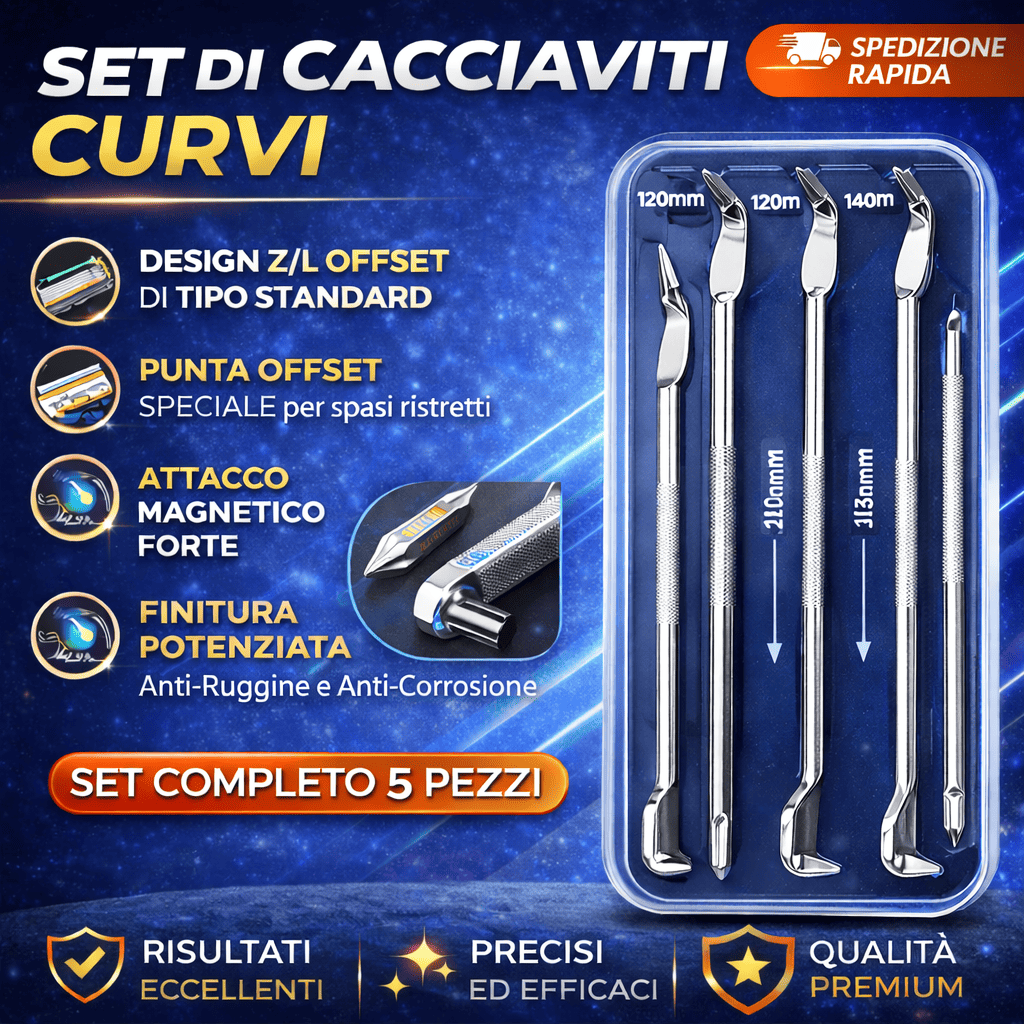 Set di Cacciaviti Curvi 🔧