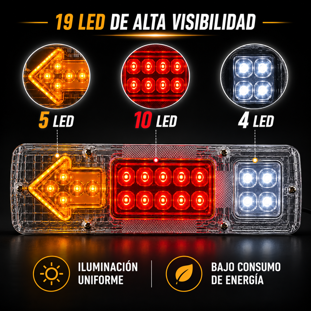 Piloto trasero LED para camión
