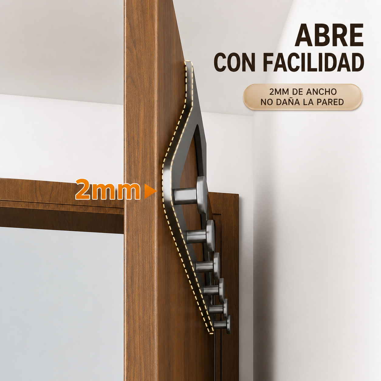 Perchero de puerta de 6 ganchos