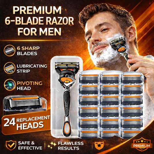 Maquinilla de afeitar de seis hojas para hombre