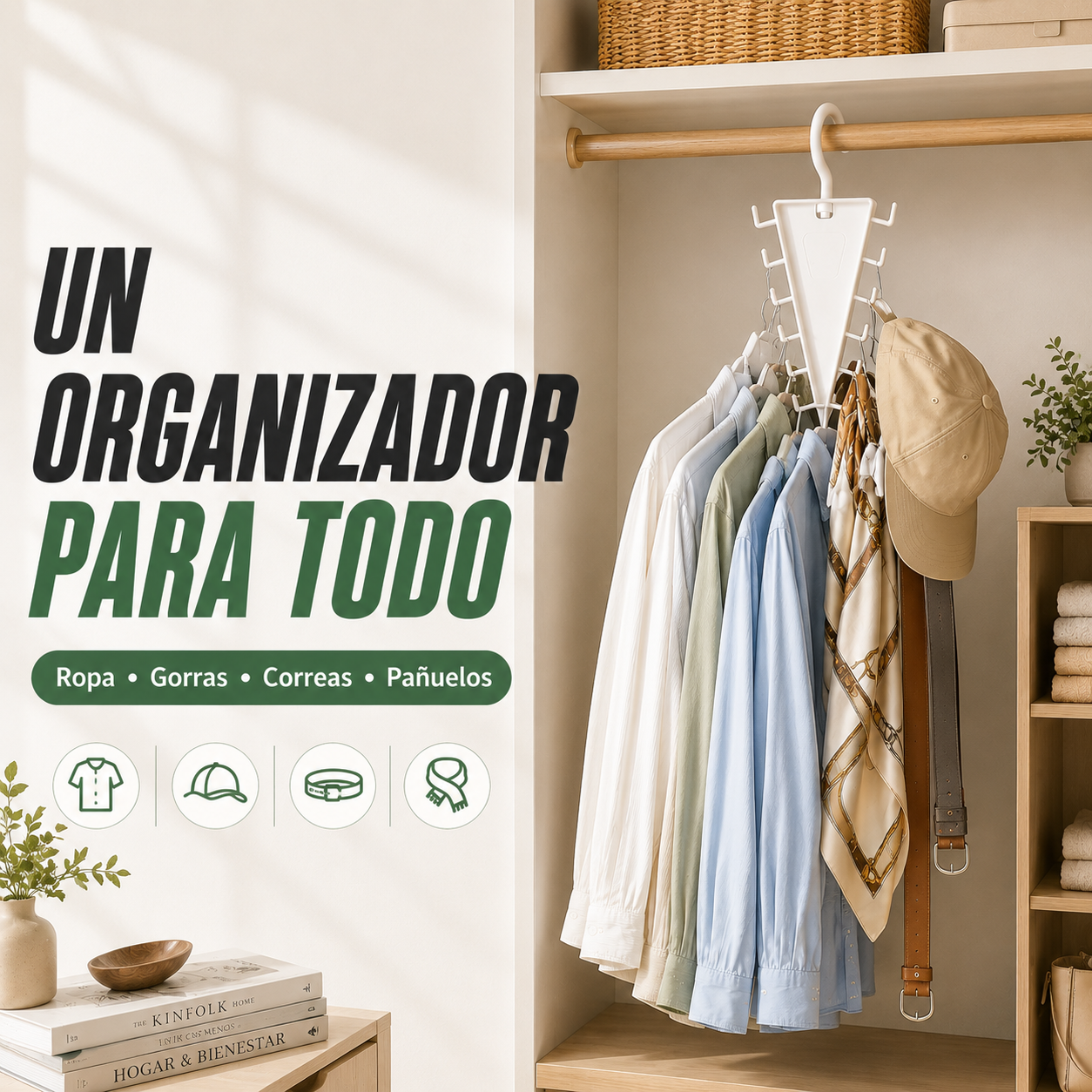 ¡30% de Descuento! | Soporte ahorrador de espacio para perchas
