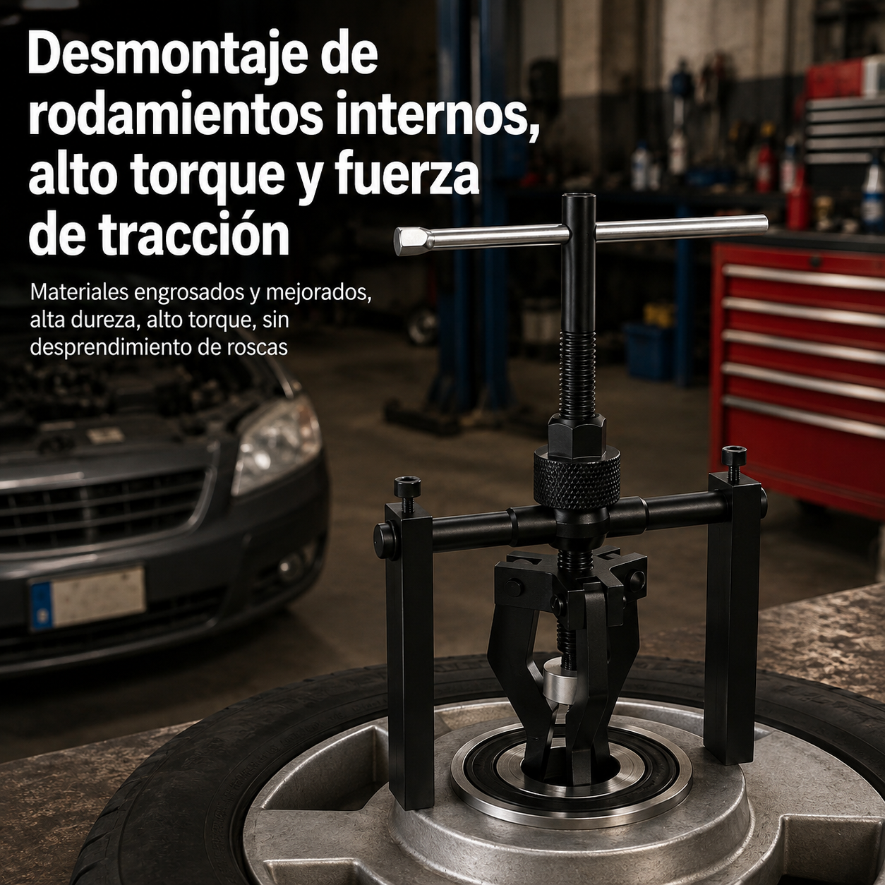 Extractor de rodamientos de agujeros interiores de 3 mordazas