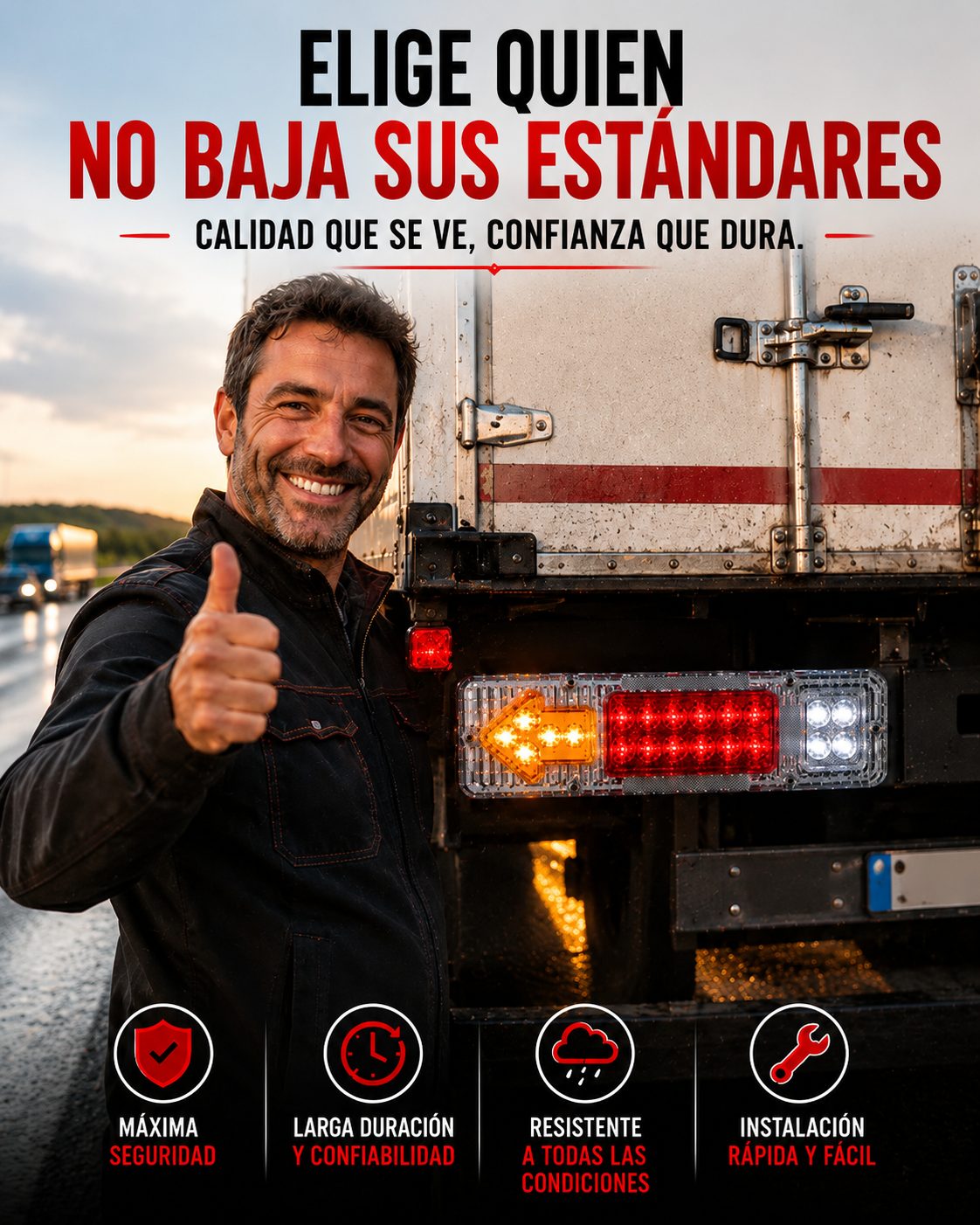 🚚 Piloto trasero LED para camión